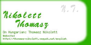 nikolett thomasz business card